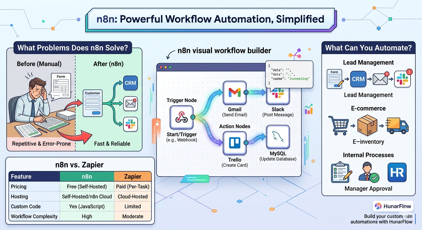 What is n8n and How Can It Automate Your Business Workflows? — HunarFlow Blog